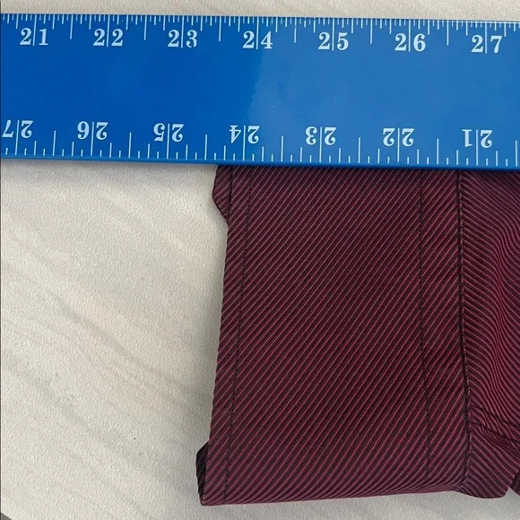 Modern Tailor Burgundy Striped Long-Sleeve Button-Down Collared Shirt - Picture 7 of 7